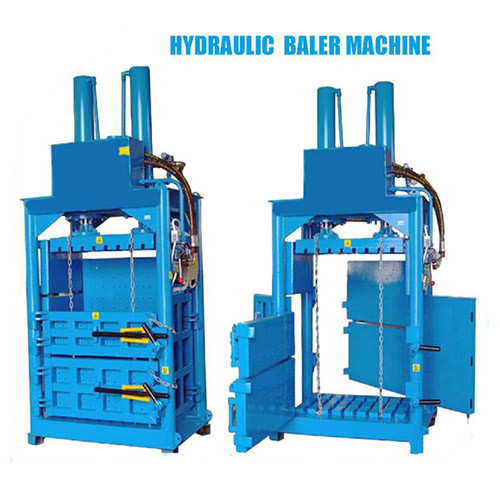 Vertical machine waste paper scrap hydraulic metal baler